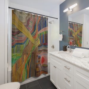 Peel Back the Firmament Shower Curtain